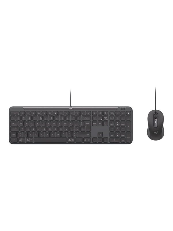 Logitech Signature Slim Wired Combo MK620 for Business - Tastatur & Maus Set - Universal - Grau