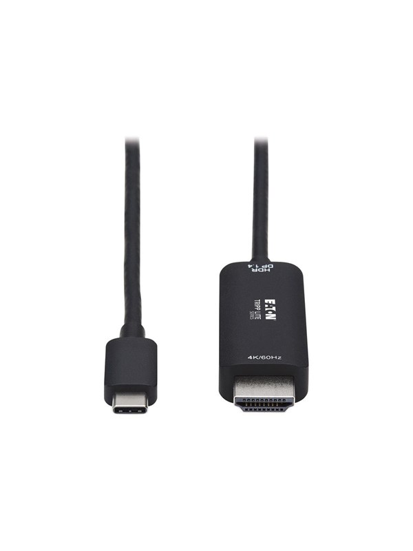 Eaton Tripp Lite Series USB C to HDMI Adapter Cable 4K 60Hz HDR HDCP 2.2 DP 1.4 Alt Mode Black 6ft