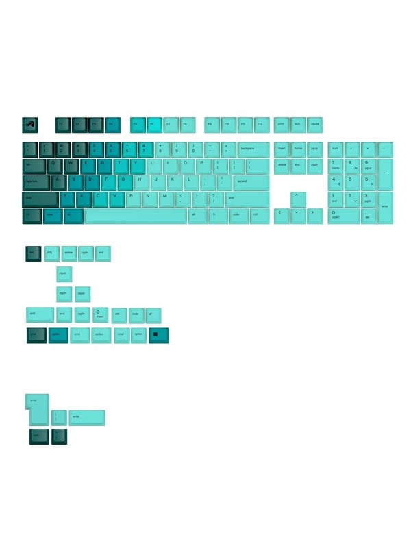 Glorious GPBT Gradient Keycaps - Rainforest - US