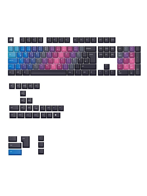 Glorious GPBT Gradient Keycaps - Afterparty - DE Q