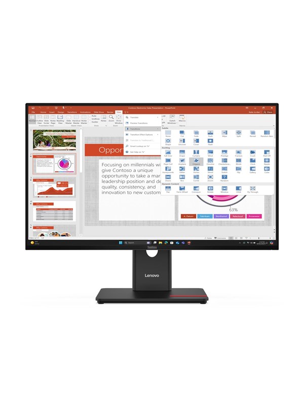 Image of 27" Lenovo ThinkVision T27-40 - 1920x1080 - 120Hz IPS - 15W USB-C Power Delivery