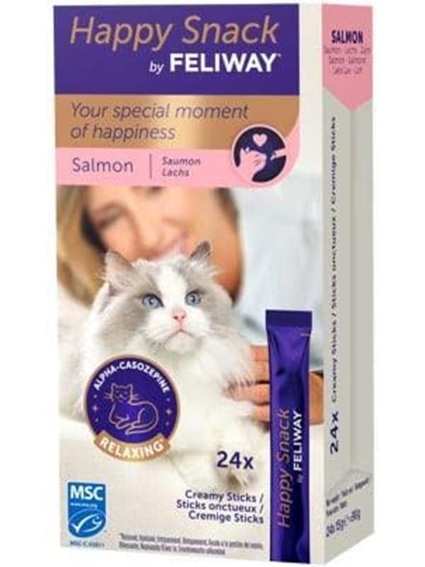 Feliway Happy Snack Display Lachs 1 Schachtel 24 St