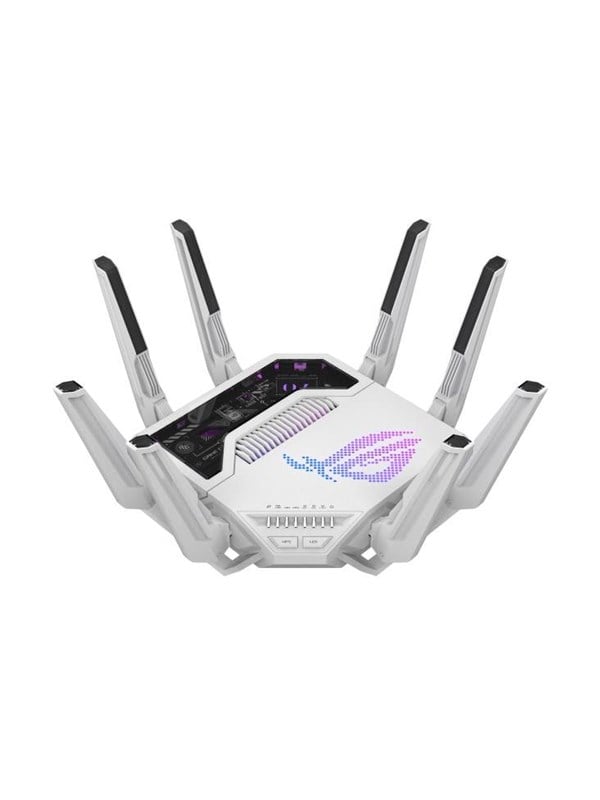 Asus Rog Rapture Gt-Be19000ai Tri-Band Wifi 7 Gaming Router 2X 10G Ports, Aura Rgb, Aimesh Weiß 90Ig09s0-Mo9a0v - Image 3