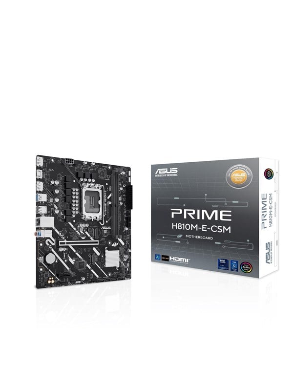 ASUS PRIME H810M-E-CSM Mainboard - Intel H810 - Intel LGA1851 - DDR5 RAM - Micro-ATX