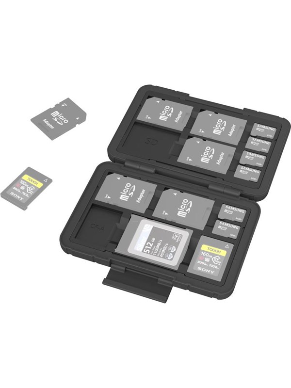 Estuche para tarjetas de memoria SmallRig para tarjetas Sony CFexpress tipo A, tarjetas SD, tarjetas Micro SD para cámaras de acción, Drones, cámara Rig -4107