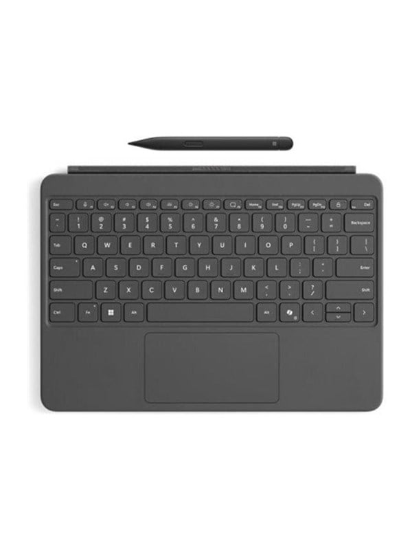 Microsoft Surface Pro Keyboard - 12-inch - keyboard - with touchpad accelerometer - QWERTY - UK - slate - with Slim Pen Input Device - Tastatur - Englisch UK - Grau