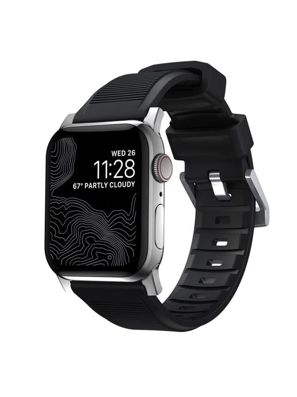 Nomad - Rugged Band - 44mm42mm  Silver Hardware  FKM  V2