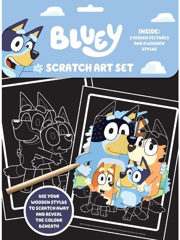 Image of Alligator BLUEY Scratch Art Set