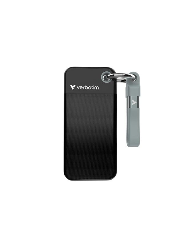 Verbatim Pocket SSD - 128GB - USB 3.2 Gen 2 - Schwarz / Grau