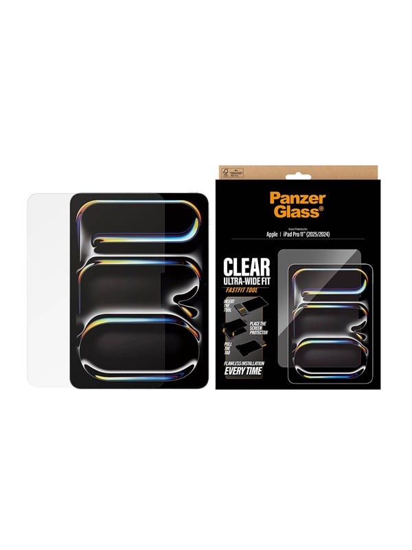 PanzerGlass Screen Protector iPad Pro 11" (2024-2025) | Ultra-Wide Fit w. Fastfit tool