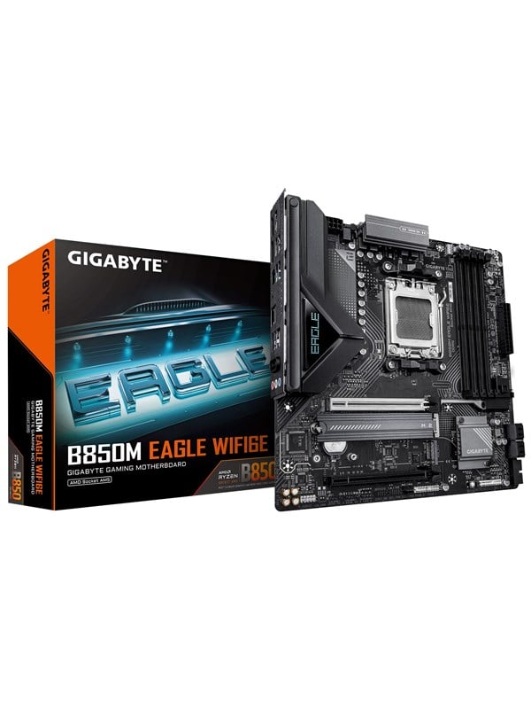 Gigabyte Schwarz Mainboard "B850m Eagle Wifi6e Mainboard - Amd Ryzen 9000 Serie Cpus, 8+2+2 Phasen", B:27cm H:7cm T:27cm, Mainboards - Bild 5