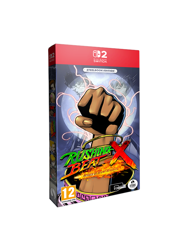 RUSHING BEAT X: Return Of Brawl Brothers (Steelbook Edition) - Nintendo Switch 2 - Beat 'em Up - PEGI 12