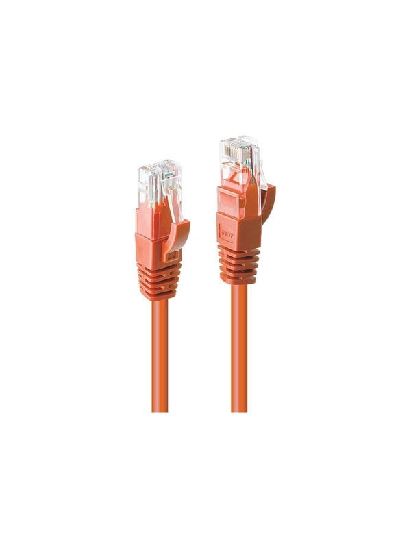 48107 RJ45 Netzwerkkabel Patchkabel cat 6 u utp 100 m Orange mit Rastnasenschutz 1 St - Lindy
