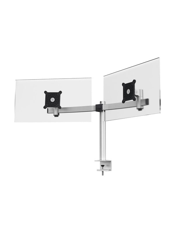 DURABLE Monitor-Doppelhalterung mit verstellbarer Hhe Drehung und Neigung Befestigung mit Tischklemme