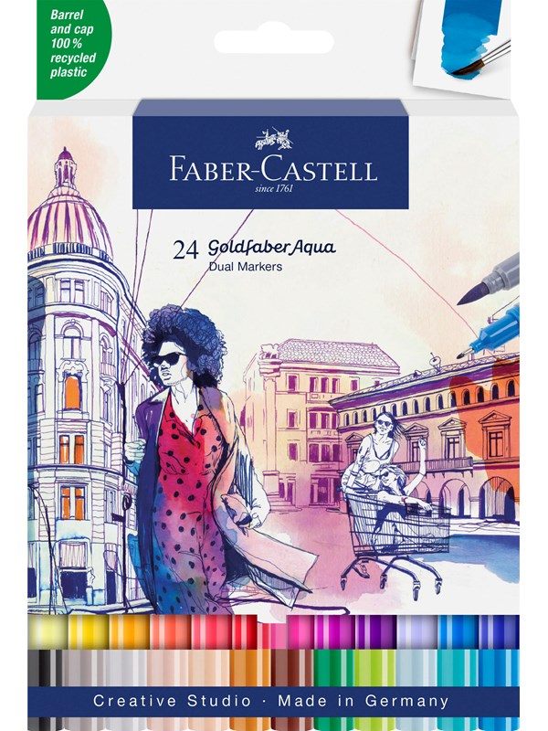 Faber-Castell Dualmarkeretui 24ST sortiert 4005401646242 Faber-Castell 24 Stück