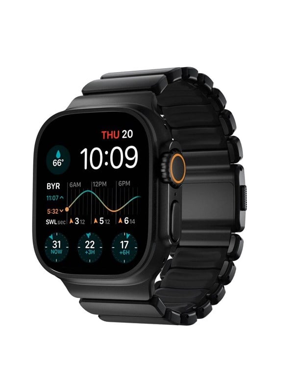 Nomad Stratos Band - 49mm  Black Titanium  Black FKM