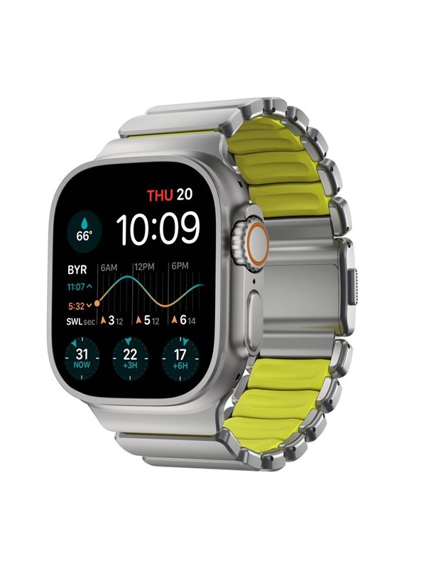 Nomad Stratos Band - 49mm  Natural Titanium  Volt FKM