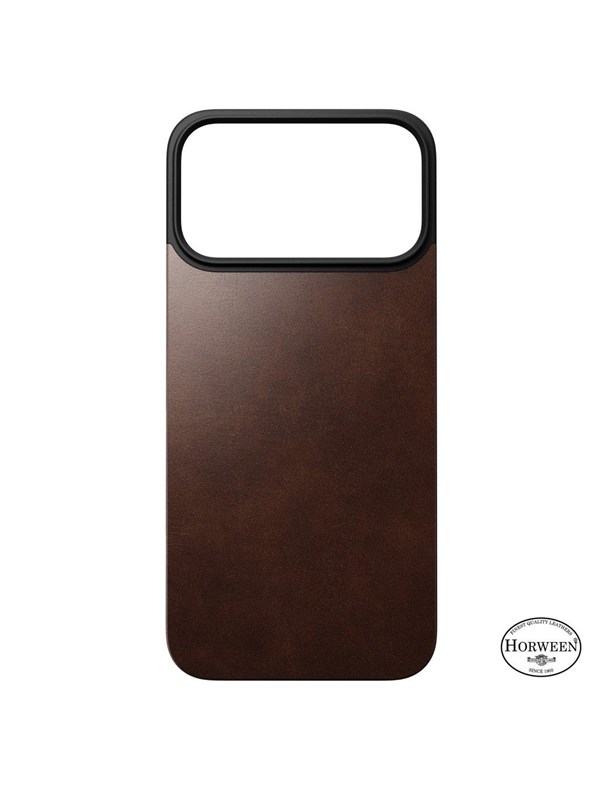 Nomad - Magnetic Leather Back - iPhone 17 Pro Max  Rustic Brown  Horween  Mag