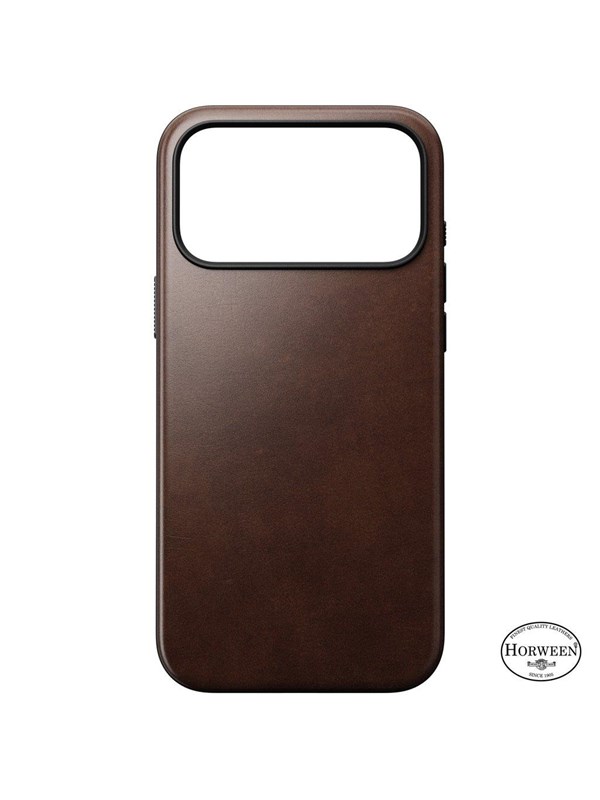 Nomad - Modern Leather Case - iPhone 17 Pro Max  Rustic Brown  Horween