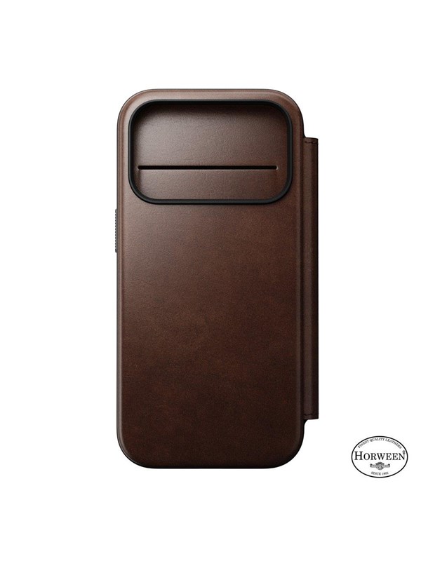 Nomad - Modern Leather Folio - iPhone 17 Pro  Rustic Brown  Horween