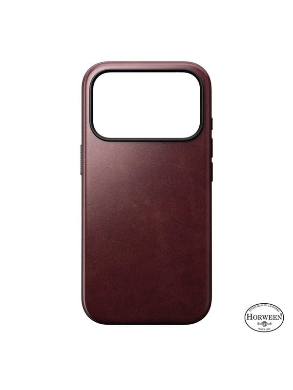 Nomad - Modern Leather Case - iPhone 17 Pro  Burgundy  Horween
