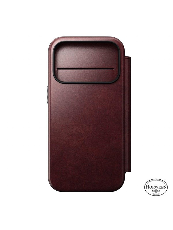 Nomad - Modern Leather Folio - iPhone 17 Pro  Burgundy  Horween