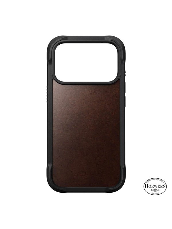 Nomad - Rugged Leather Case - iPhone 17 Pro  Rustic Brown  Horween