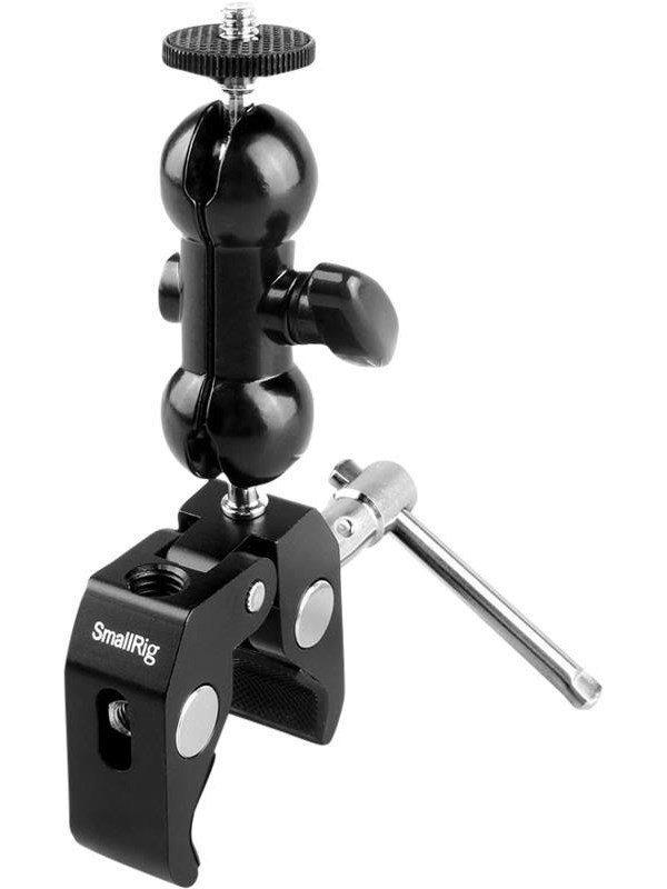 SmallRig-Soporte de abrazadera para Super cámara, adaptador de brazo mágico de doble cabeza de bola, valla/escritorio/Monitor trípode para/luz/cámara 1138