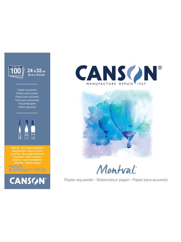 Canson Montval CP 24x32 cm 200G Pad 100 SH