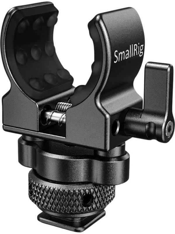 Soporte de micrófono para jaula de cámara DSLR SmallRig (Zapata fría) con abrazadera de choque de micrófono de 19-25mm de diámetro-2352