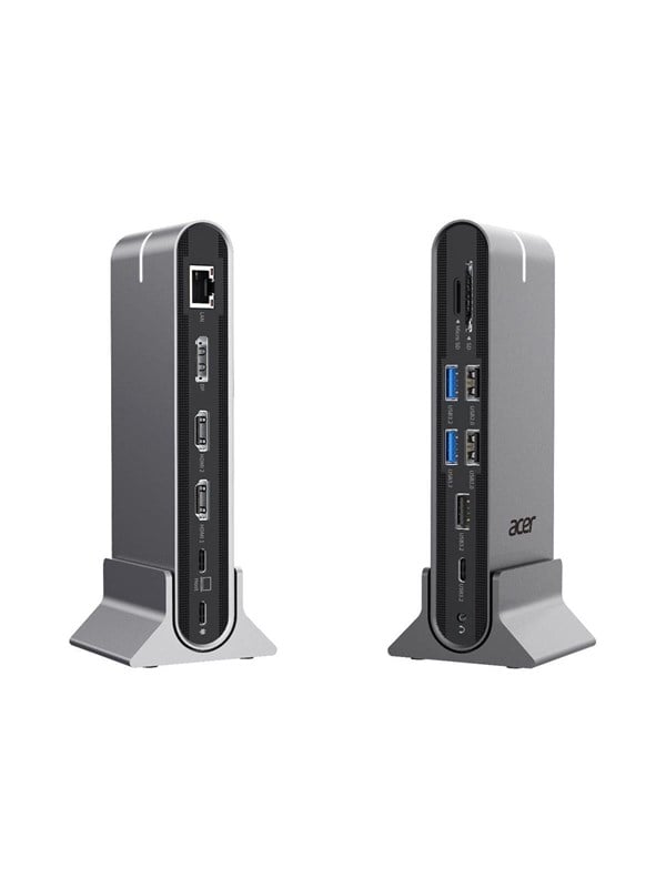 Acer Universal Docking (USB-C, 15 Ports), Dockingstation + USB Hub, Grau, Silber - Image 4
