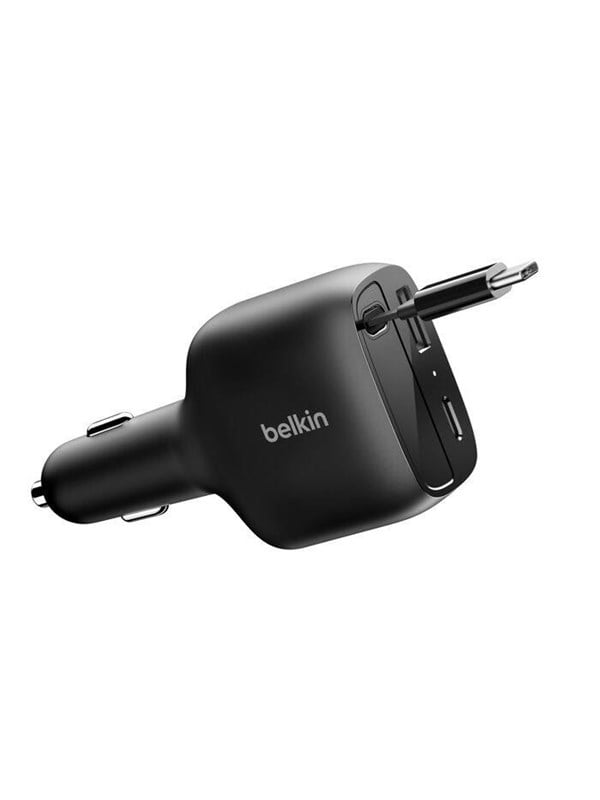 Belkin Power Delivery und Quick Charge Autoladegerät mit 2 USB-Ports und USB-C-Kabel 75 Watt