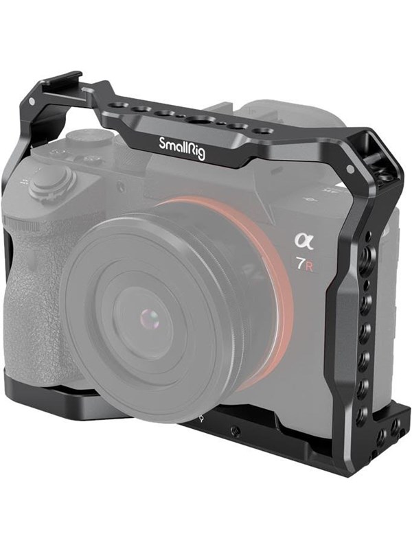 Jaula de cámara SmallRig A7III para Sony Alpha 7 III / Alpha 7R III / Alpha 9 w Soporte de zapata fría 1-4 "-20 y 3-8"-16 orificios roscados 2918