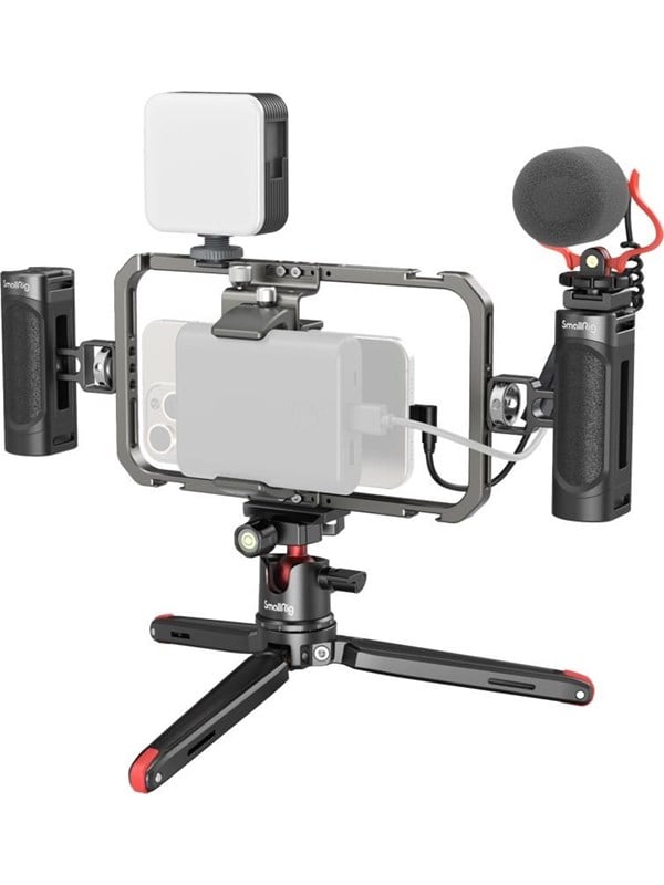 All-in-One Video-Kit für Smartphone SmallRig 3384D mit Mikrofon und LED-Beleuchtung