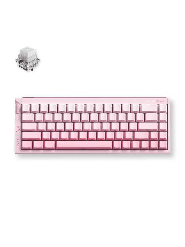 MCHOSE Ace 68 Turbo (Peachy Pink) - Gaming Tastaturen - ohne Numpad - Englisch (US) - Pink