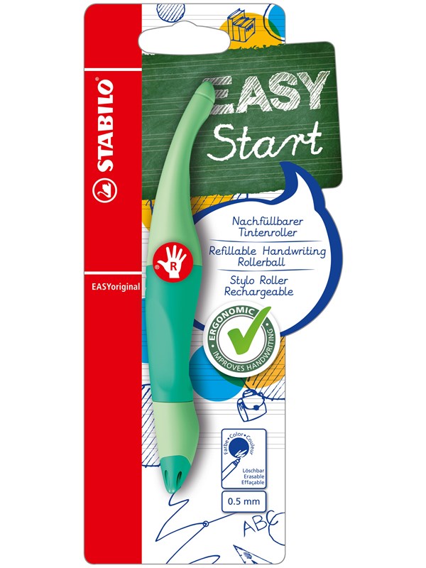 STABILO EASYoriginal - Ergonomic Rollerball - Right-handed - Pastel Mint Touch