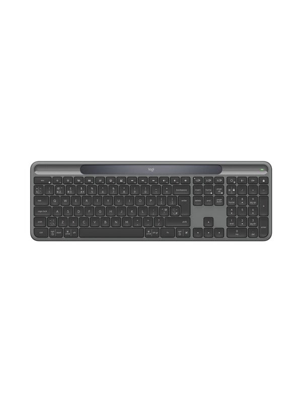 Logitech K980 Signature Slim Solar for Business - Tastatur - Full-Size - Englisch UK - Grau