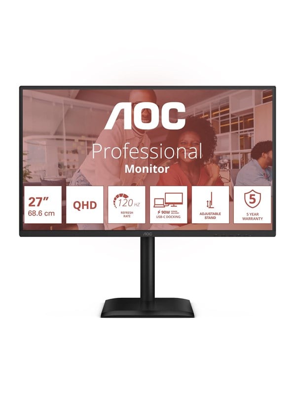 Image of 27" AOC Q27E4CV - 2560x1440 (QHD) - 120Hz - IPS - 90W USB-C
