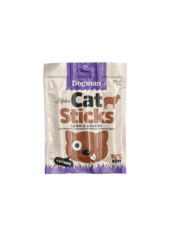 Dogman Katzensticks mit Truthahn  Lamm 3er-Pack