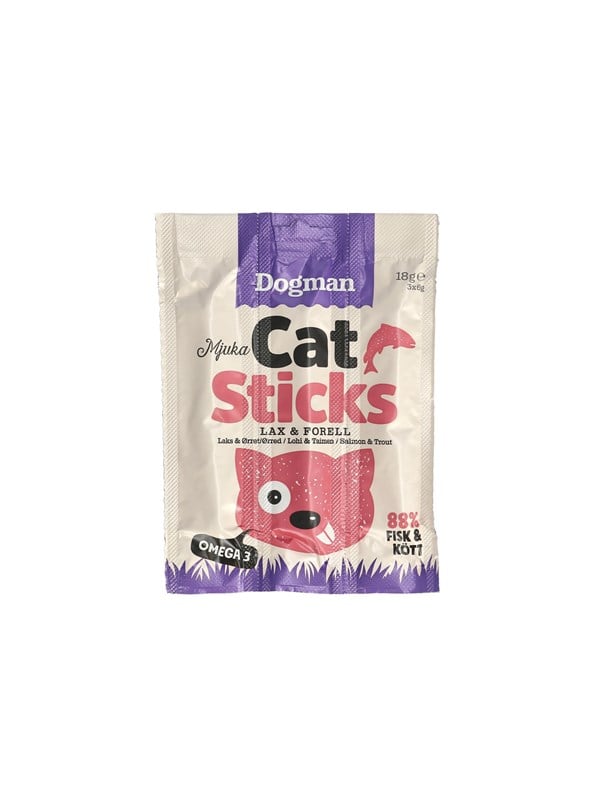 Dogman Katzensticks mit Lachs  Forelle 3er-Pack