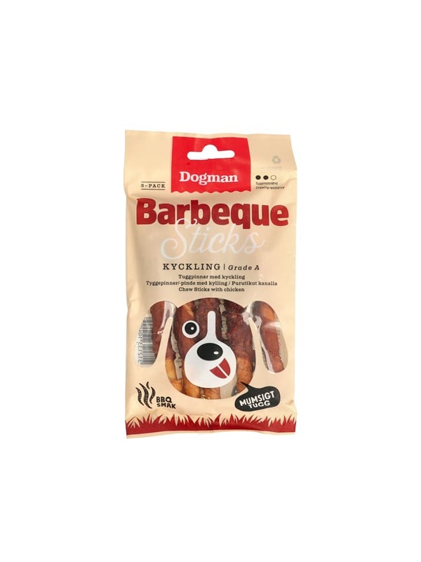 Dogman Barbecue Sticks mit Huhn 125cm 5er-Pack