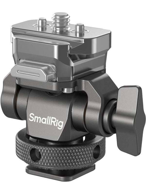 Cámara SmallRig DSLR HawkLock Soporte de monitor de liberación rápida con soporte de zapata fría H21, doble antorsión, abrazadera ajustable para monitor