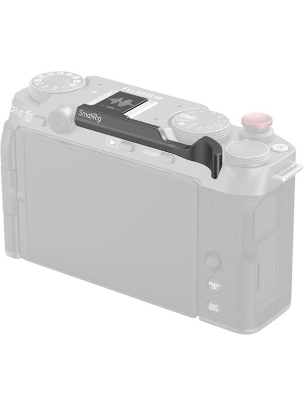 Empuñadura de pulgar SmallRig para FUJIFILM X-M5 con botón de liberación de obturador, almohadillas de silicona integradas (negro/plateado) 4878/4877