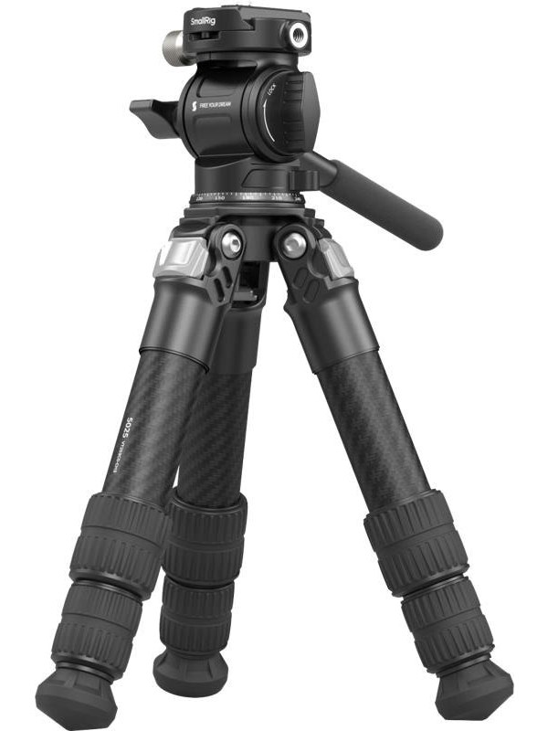 Kit de trípode de mesa de fibra de carbono de alta resistencia SmallRig para trípode de cámara DSLR sin espejo Compatible con cabezales de vídeo de bola-5025