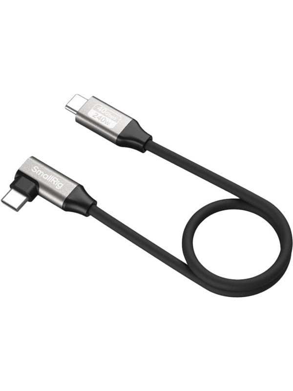 SmallRig 5075 USB-C Data Cable Straight to Angled 35cm 40Gbps  240W  8K