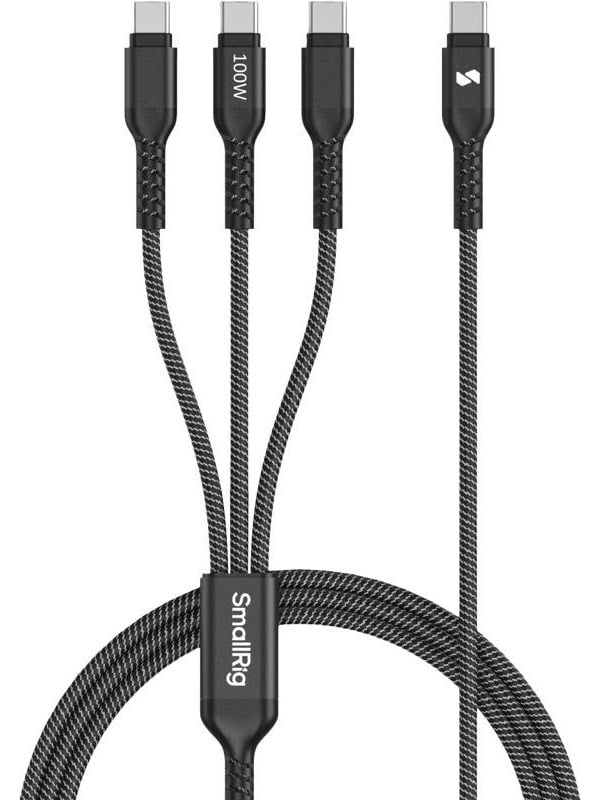 SmallRig 3-in-1 USB-C-voedingskabel ondersteunt snel opladen tot 100 W voor Sony-camera's voor reizen, studio's, buitenschieten -5079
