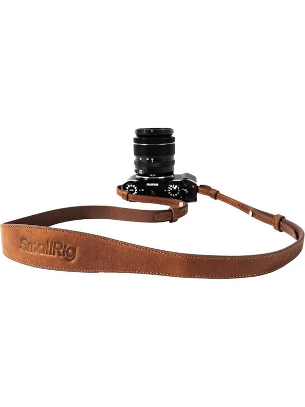 SmallRig Correa de hombro universal de cuero para cámara con junta tórica para SONY para Nikon para cámara DSLR Capacidad de carga de 10 kg Marrón/Negro