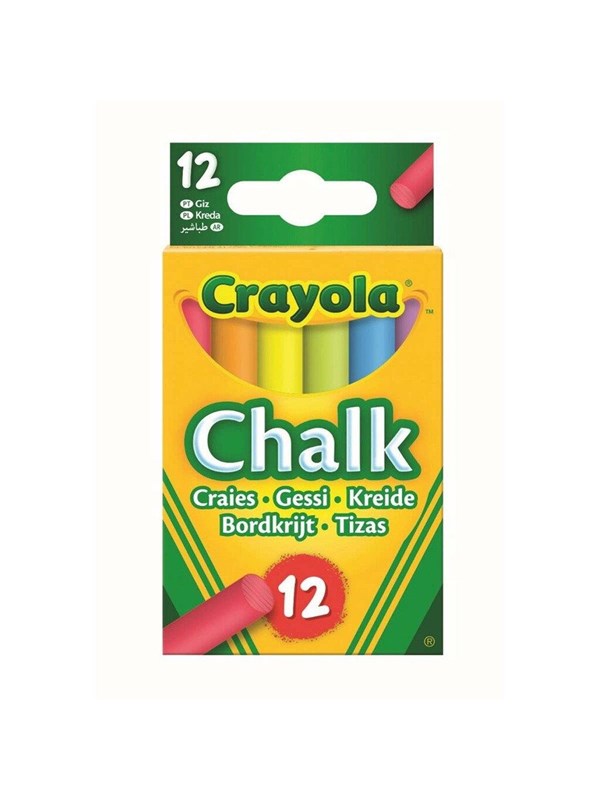 Image of Crayola Washable Chalk Coloured 12 Pcs