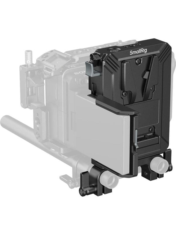 Kit de placa de montaje de batería con montaje en V SmallRig para varillas LWS de 15mm para Sony Canon para cámara DSLR con abrazadera de varilla de 15mm Protector de pantalla