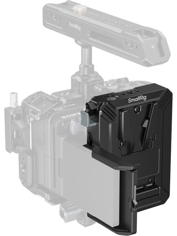 Placa de montaje de batería con montaje en V SmallRig para Sony para Canon para cámara DSLR con Protector de pantalla LCD 1/4 "-20 agujeros para brazo mágico-5228